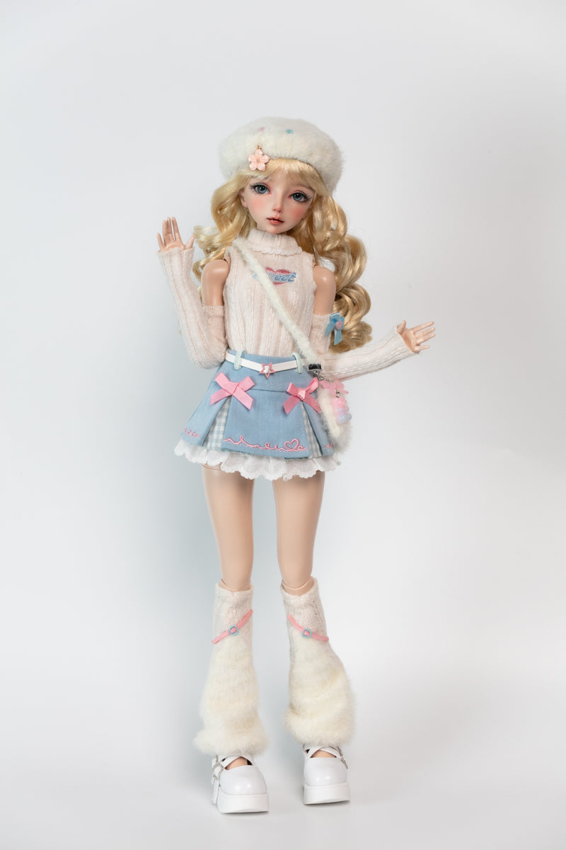 1/4 elf girl doll Elaine in light tan skin with fullset