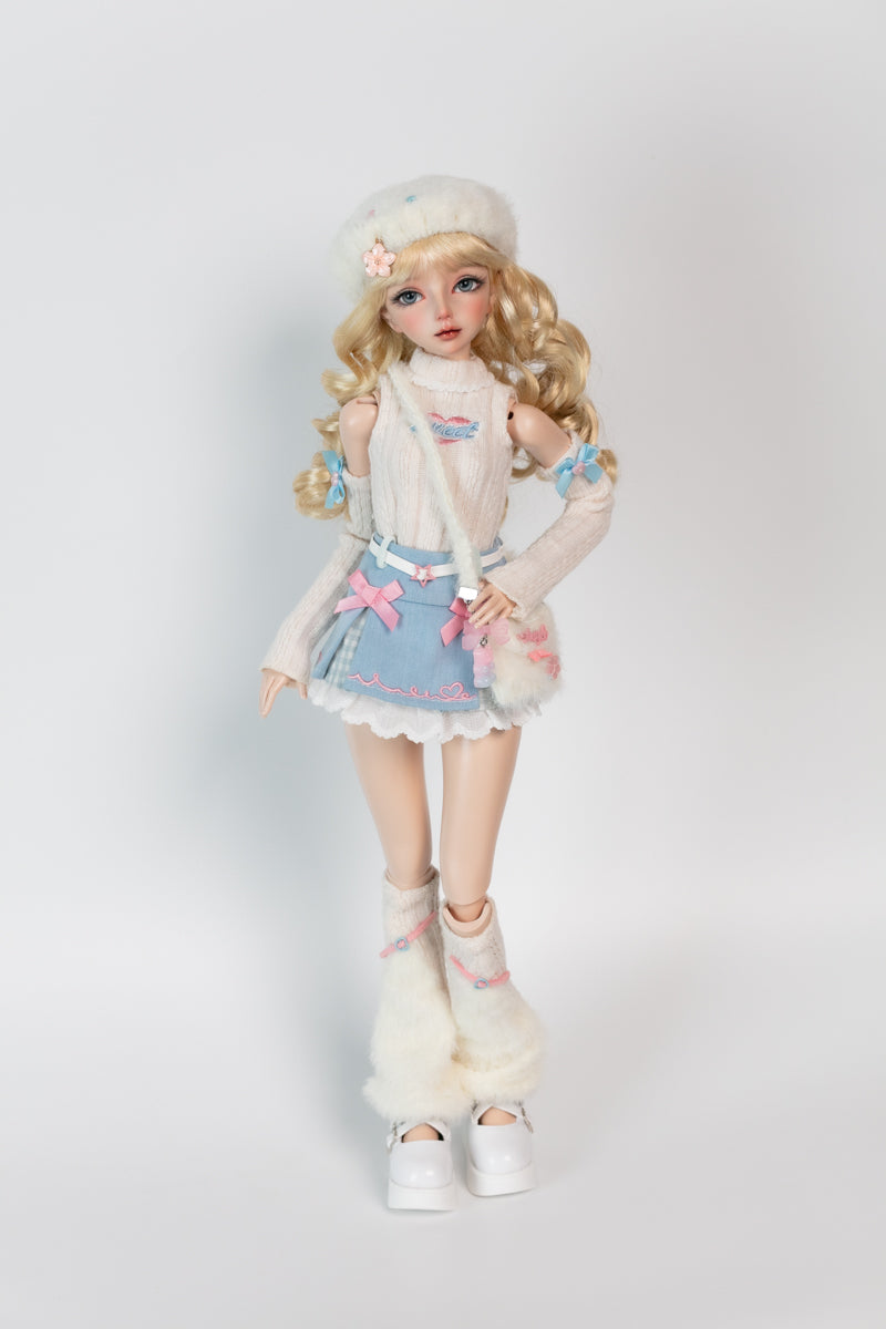 1/4 elf girl doll Elaine in light tan skin with fullset