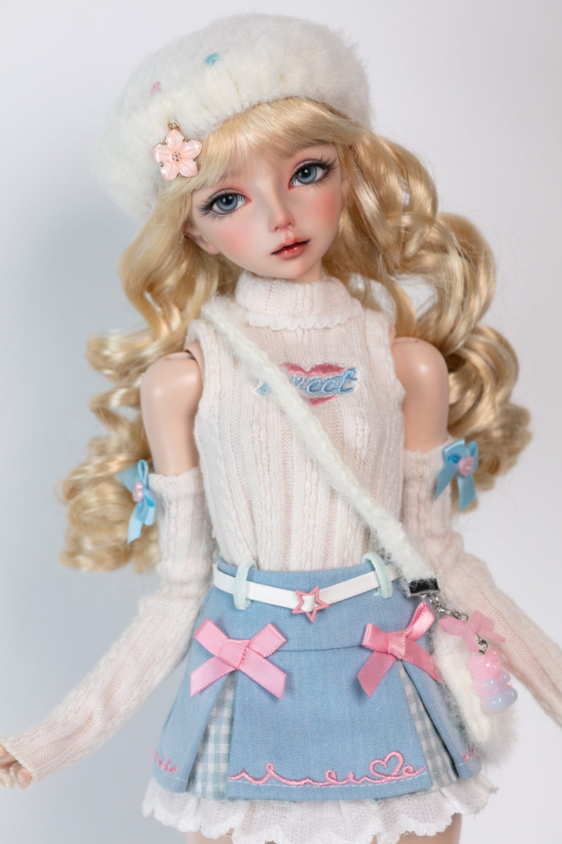 1/4 elf girl doll Elaine in light tan skin with fullset