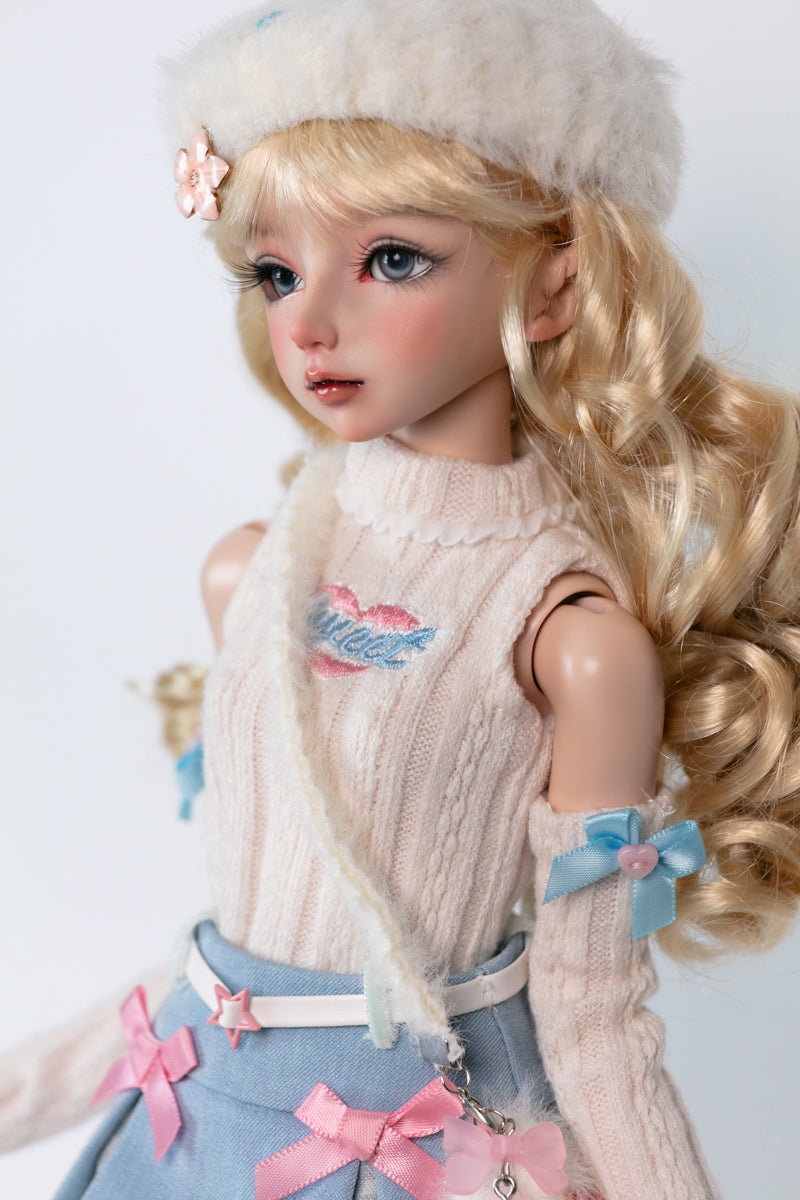 1/4 elf girl doll Elaine in light tan skin with fullset