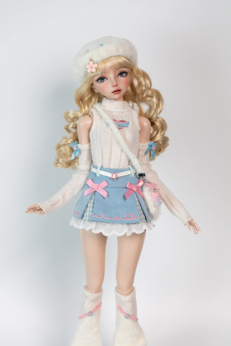 1/4 elf girl doll Elaine in light tan skin with fullset