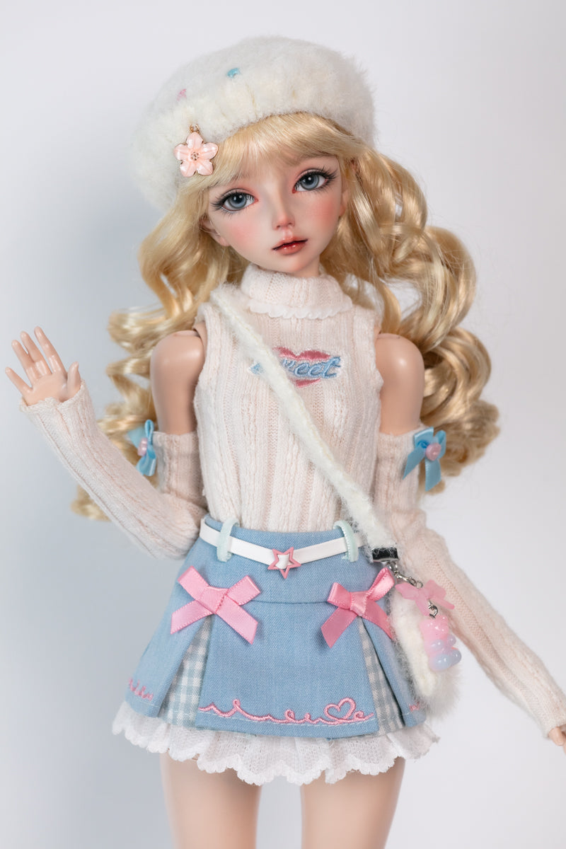 1/4 elf girl doll Elaine in light tan skin with fullset