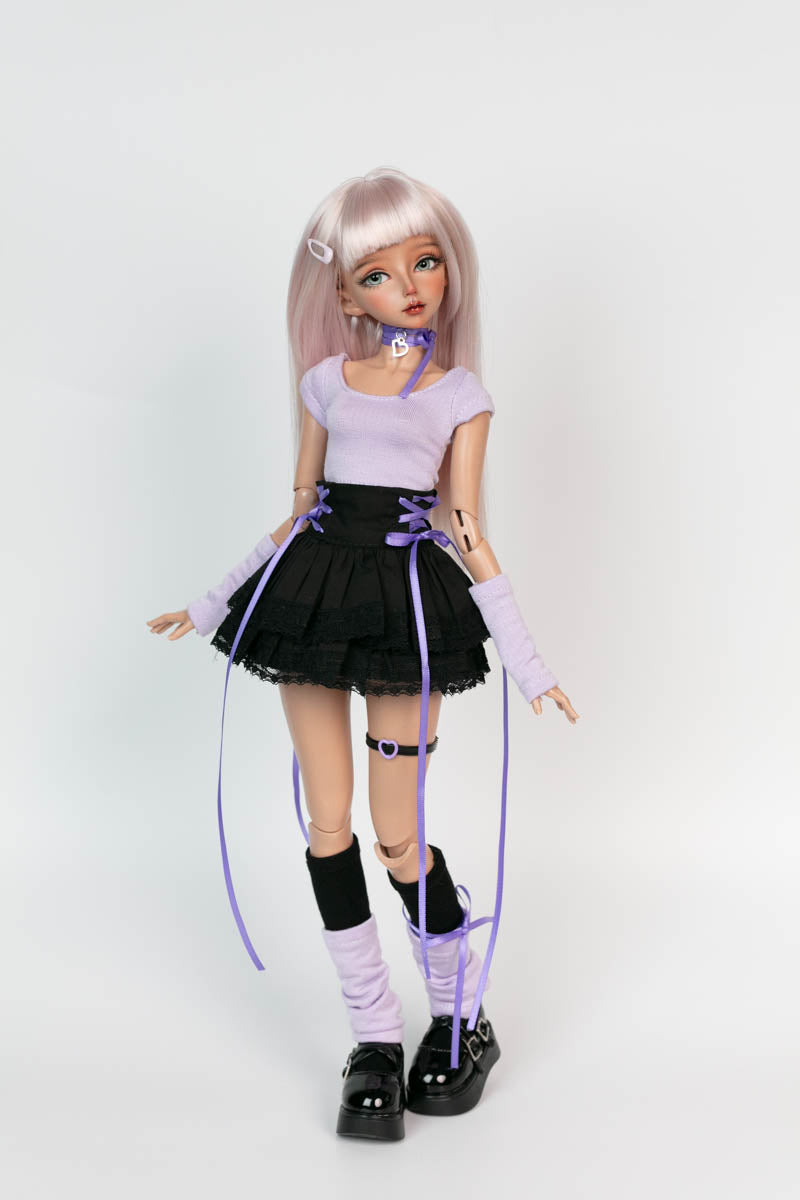 1/4 girl doll Elaine in light tan skin with fullset human version