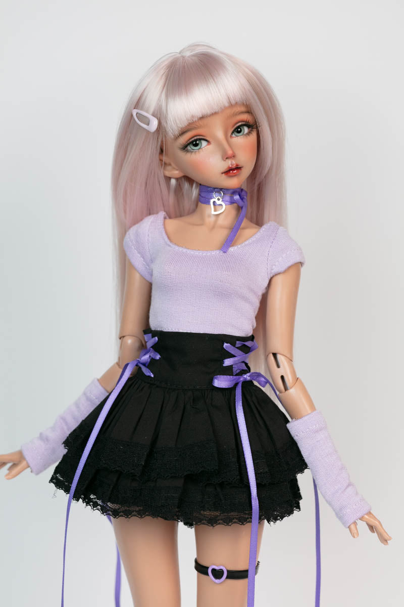 1/4 girl doll Elaine in light tan skin with fullset human version