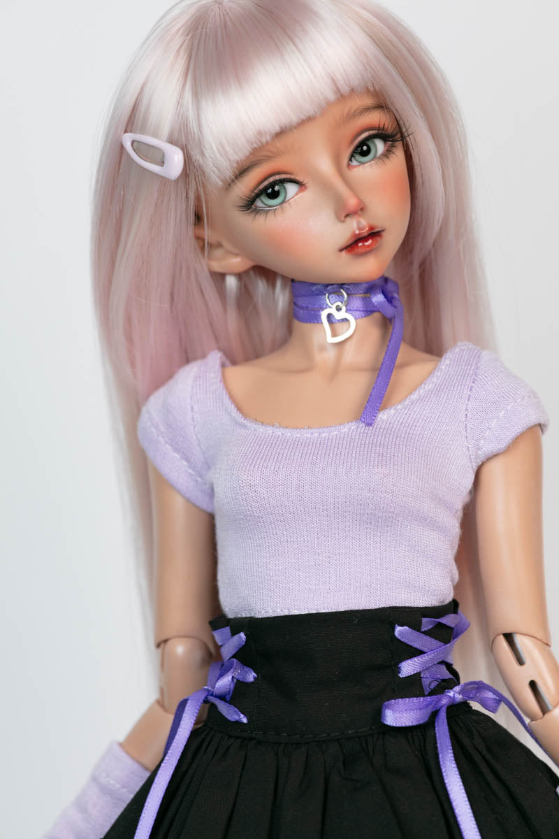 1/4 girl doll Elaine in light tan skin with fullset human version