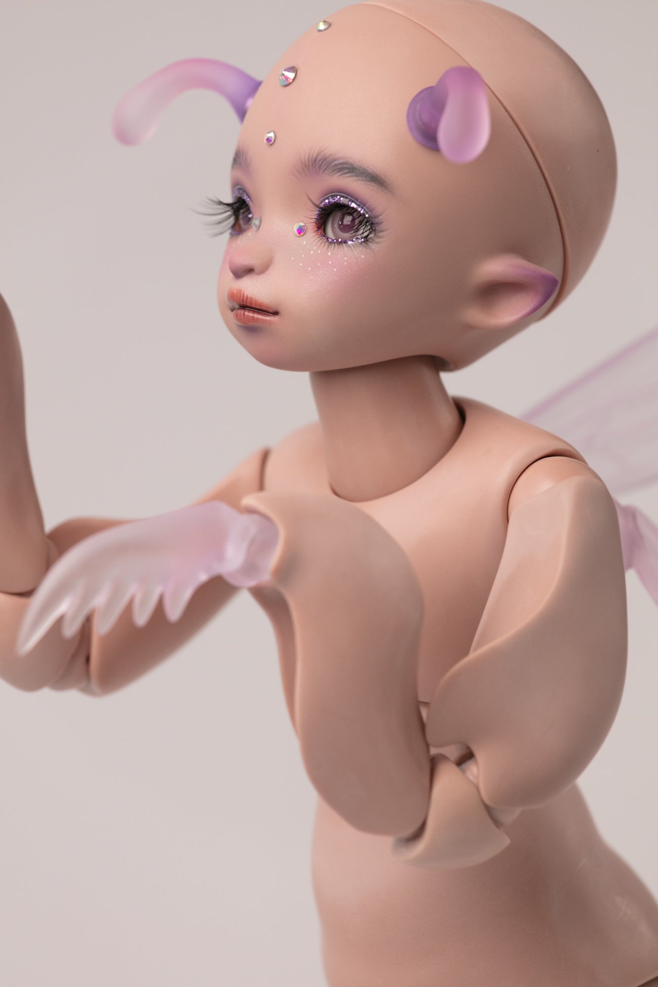 1/6 doll Jadite in purple skin with faceup