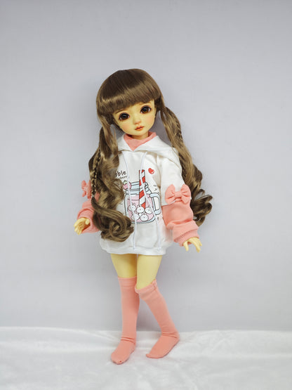 1/4 girl doll Gloria super kid version with makeup, wig and dress