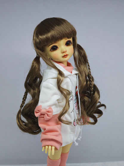 1/4 girl doll Gloria super kid version with makeup, wig and dress