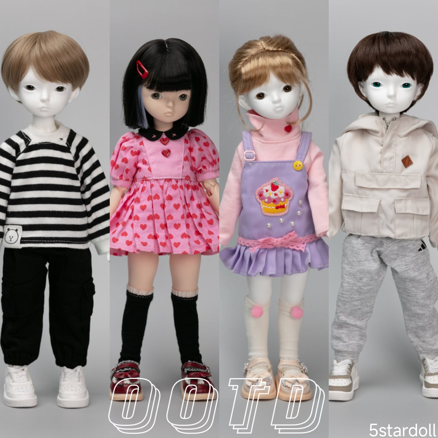 Fullset 1/6 girl doll Meng Meng in white skin