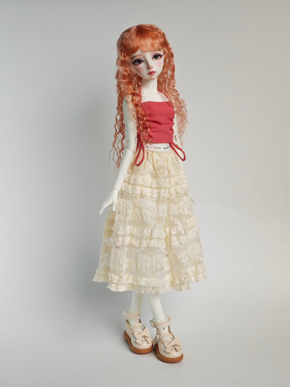 1/4 girl doll Elaine in white skin with fullset elf version