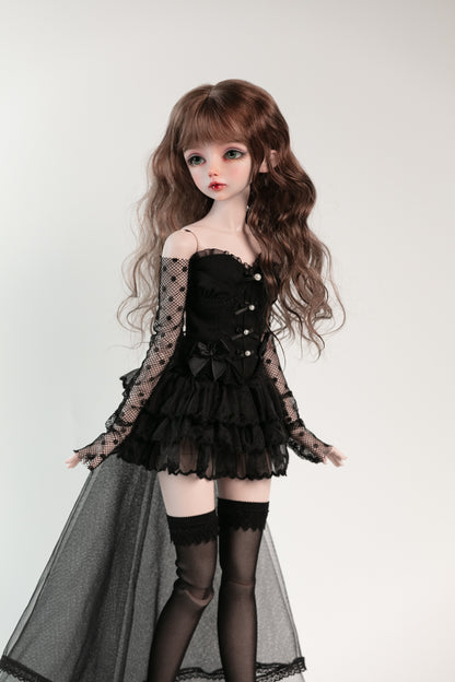 1/4 girl doll Elaine in purple skin with fullset human version