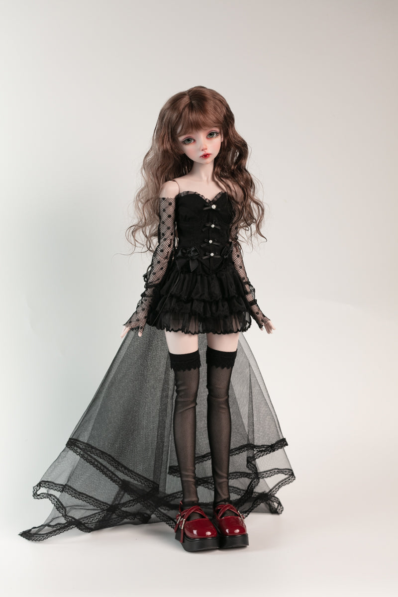 1/4 girl doll Elaine in purple skin with fullset human version