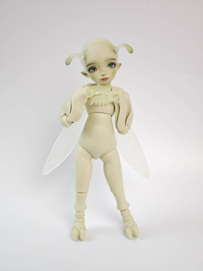 Jadite 1/6 Doll, Green Resin, Finished Makeup, Ready to Ship