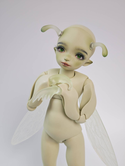 Jadite 1/6 Doll, Green Resin, Finished Makeup, Ready to Ship
