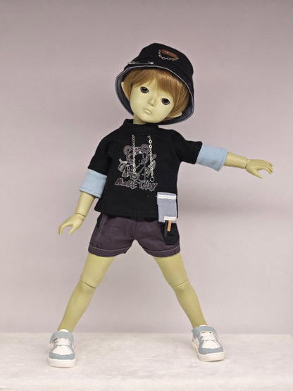 1/6 30cm boy doll Ria in grey skin with fullset