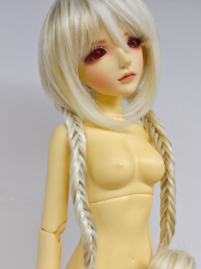 1/4 girl doll Ji in yellow skin with makeup and wig