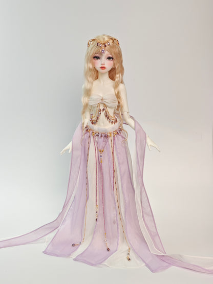 1/4 girl doll Mu Ran in white skin with fullset
