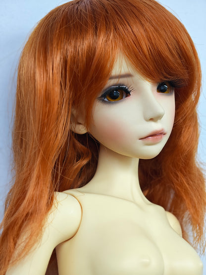 1/4 girl doll chu in yellow skin with makeup and wig