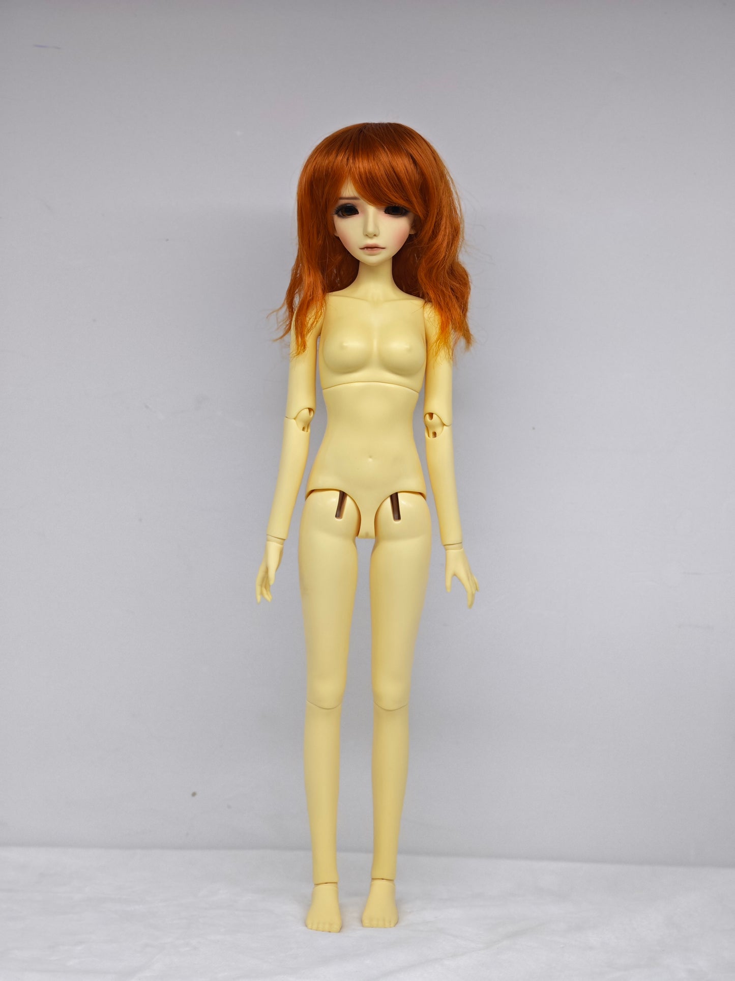 1/4 girl doll chu in yellow skin with makeup and wig