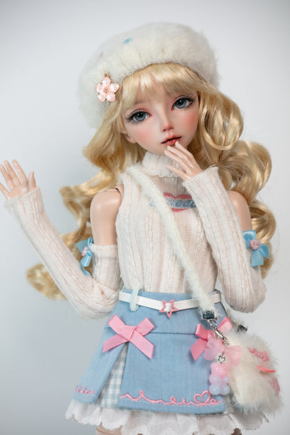 1/4 elf girl doll Elaine in light tan skin with fullset
