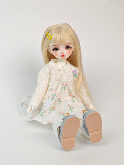 1/6 girl doll Meng Meng in white skin with fullset