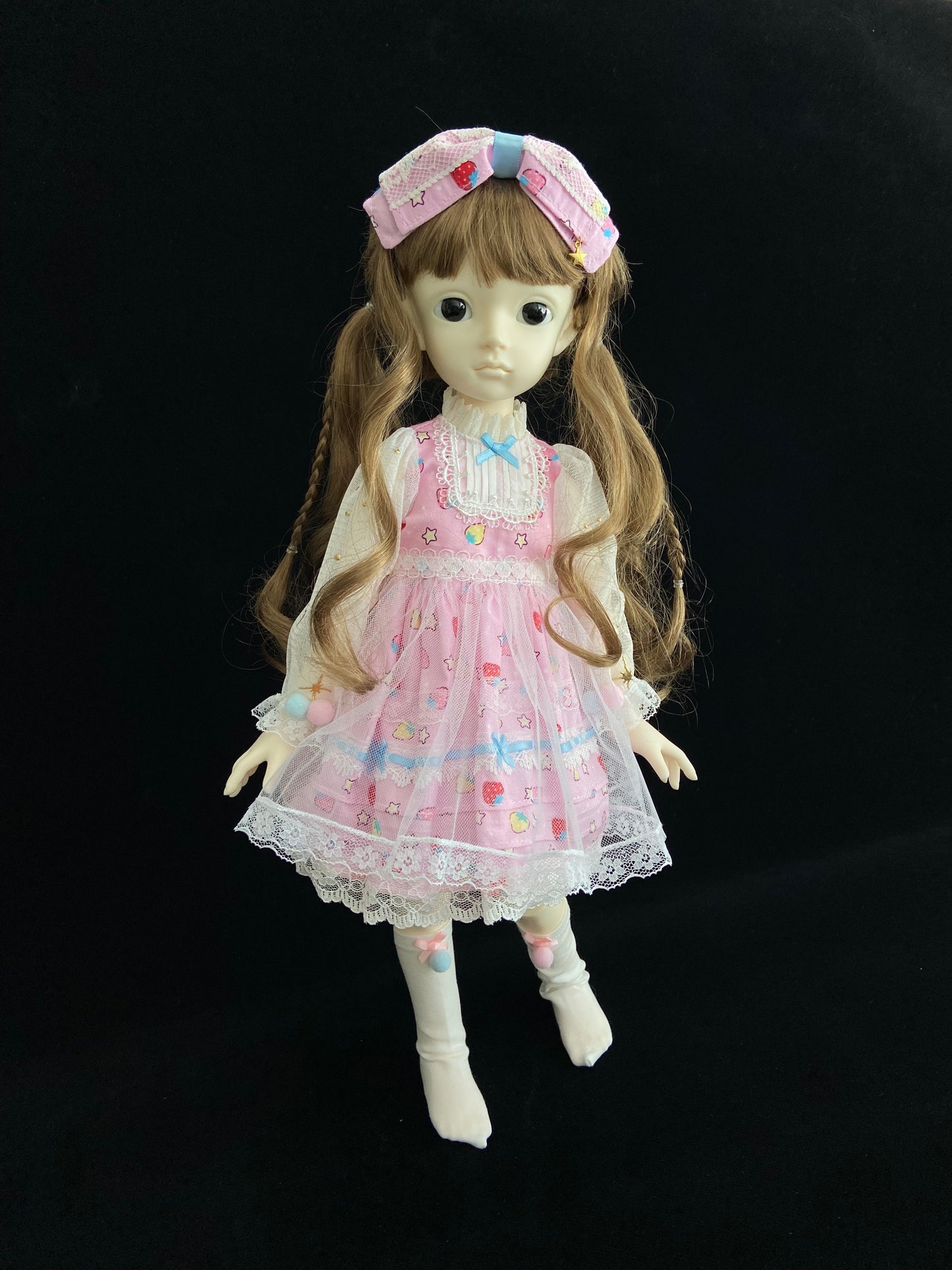 Two 40cm girl dolls without makeup