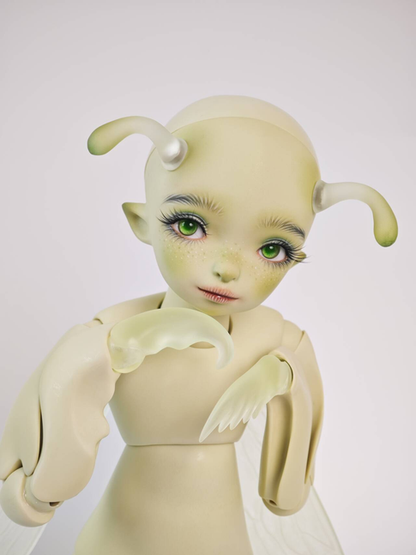 Jadite 1/6 Doll, Green Resin, Finished Makeup, Ready to Ship