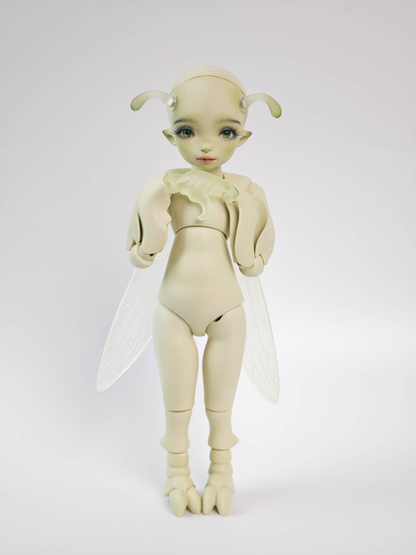Jadite 1/6 Doll, Green Resin, Finished Makeup, Ready to Ship