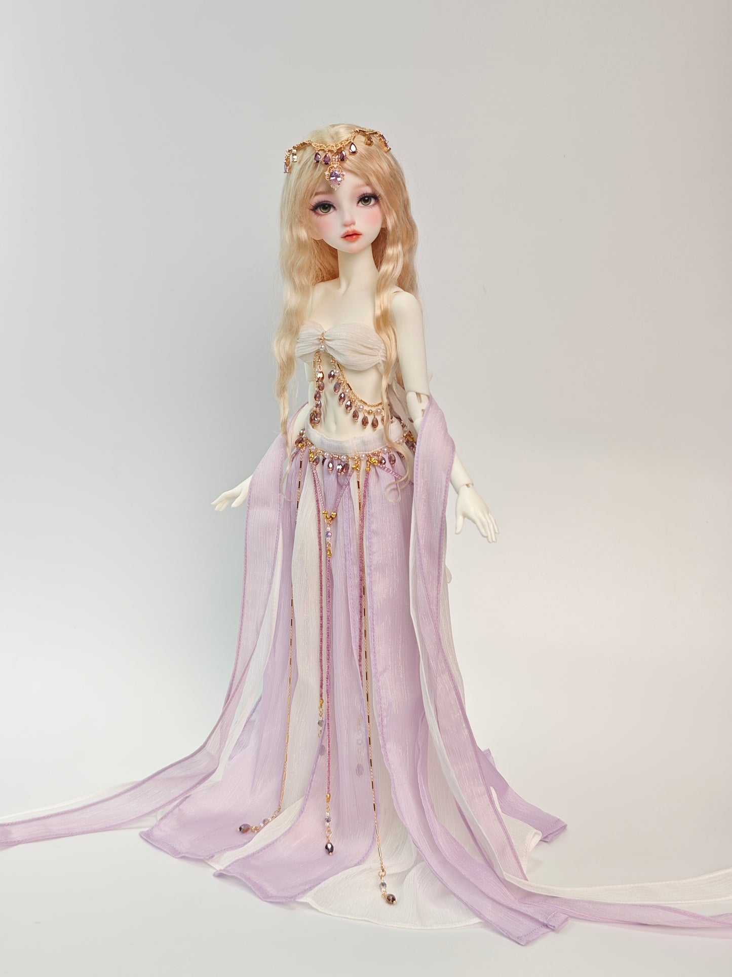 1/4 girl doll Mu Ran in white skin with fullset